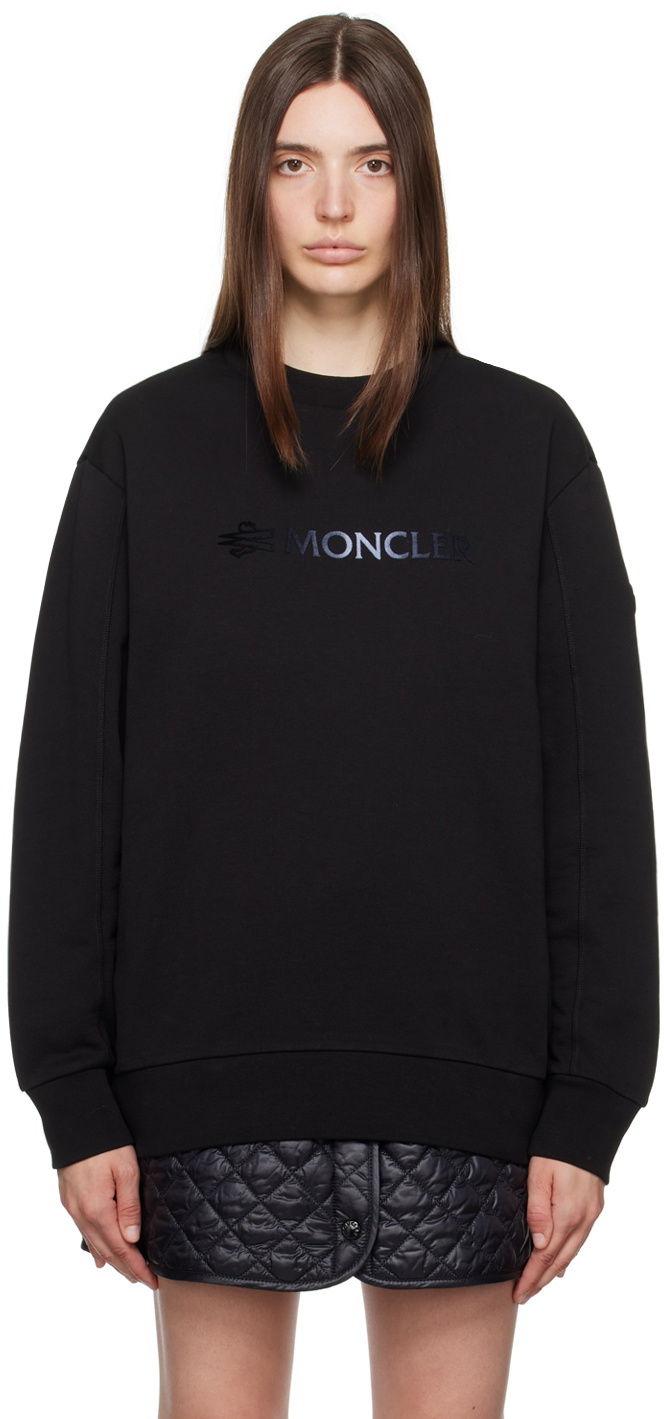 Moncler Black Flocked Sweatshirt Moncler