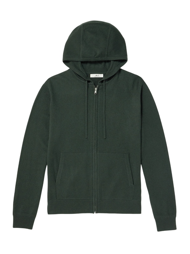 Photo: Mr P. - Wool and Cashmere-Blend Zip-Up Hoodie - Green