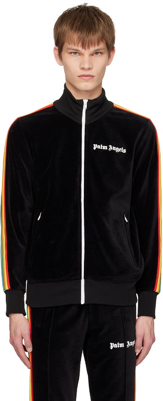 Photo: Palm Angels Black Rainbow Track Jacket