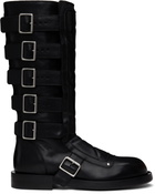 Ann Demeulemeester Black Jace Biker Boots