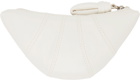 LEMAIRE White Leather Croissant Coin Pouch