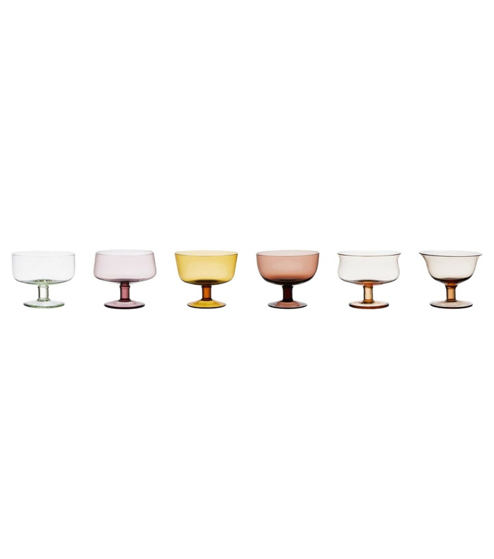 Photo: Bitossi Diseguale set of 6 glass ice cream bowls