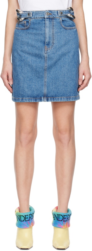 Photo: JW Anderson Blue Chain Link Miniskirt