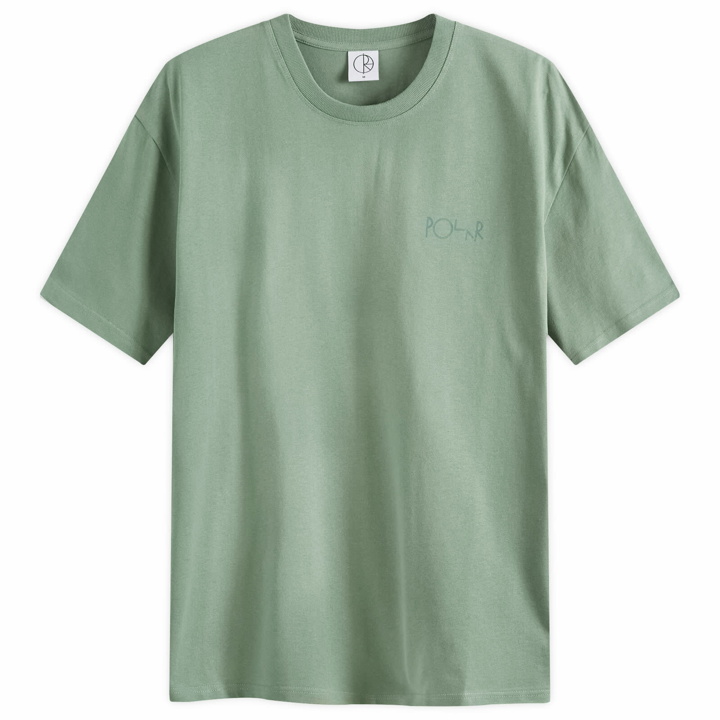 Photo: Polar Skate Co. Men's Stroke Logo T-Shirt in Jade Green/Dark Green