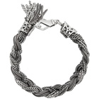 Emanuele Bicocchi Silver Medium Alternated Braided Bracelet