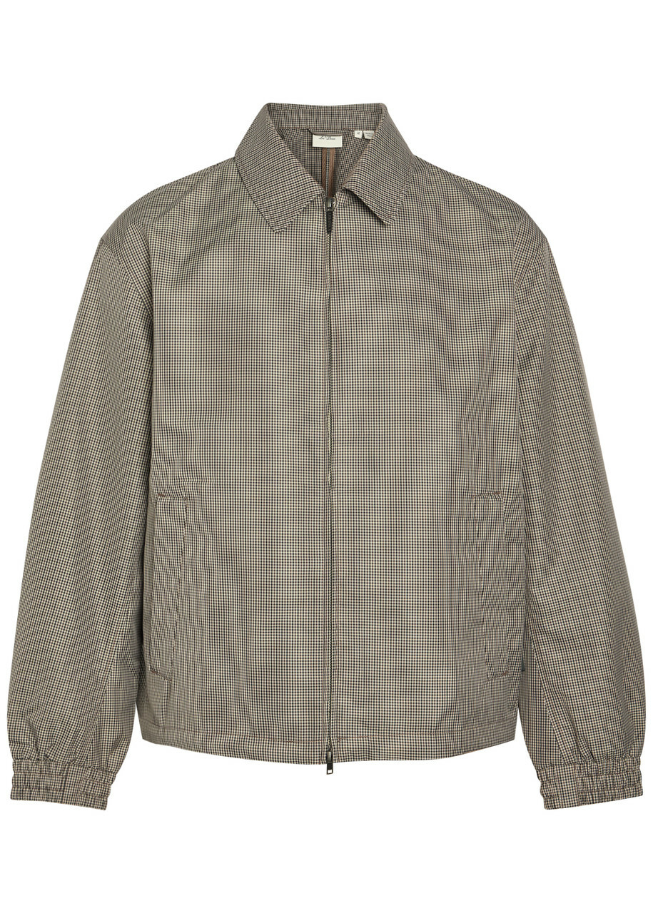Les Deux Checked Woven Jacket Beige