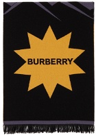 Burberry Wool & Silk Jacquard Geometric Logo Scarf