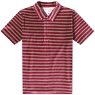 Polar Skate Co. Men's Velour Polo Shirt in Wine