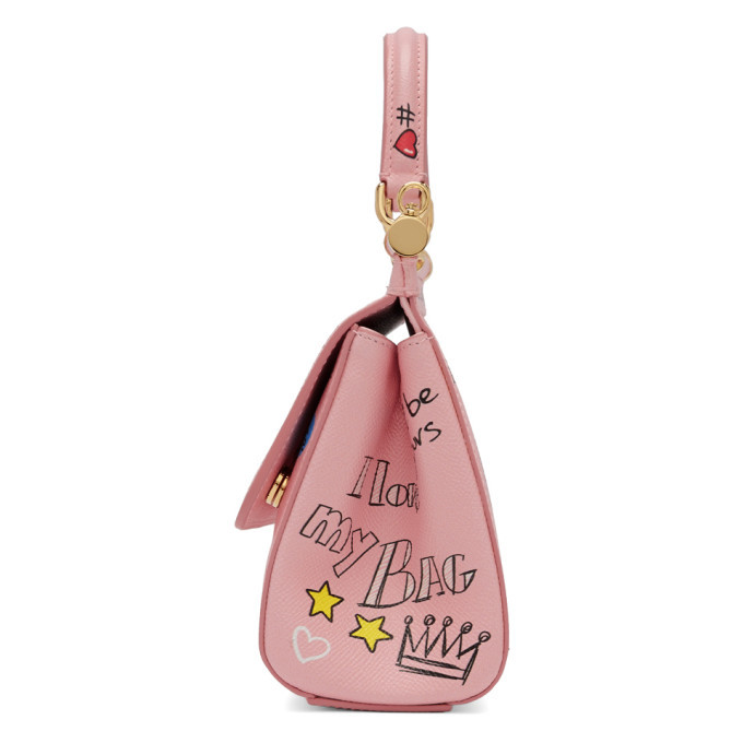Dolce and Gabbana Pink Small Graffiti Miss Sicily Bag Dolce & Gabbana