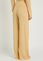 Guest In Residence Everywear Wide-leg Cashmere and Linen-blend Trousers Yellow