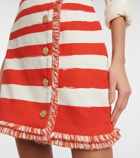 Zimmermann - Postcard striped cotton miniskirt