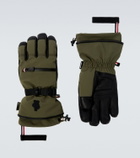 Moncler Grenoble Leather-trimmed ski gloves