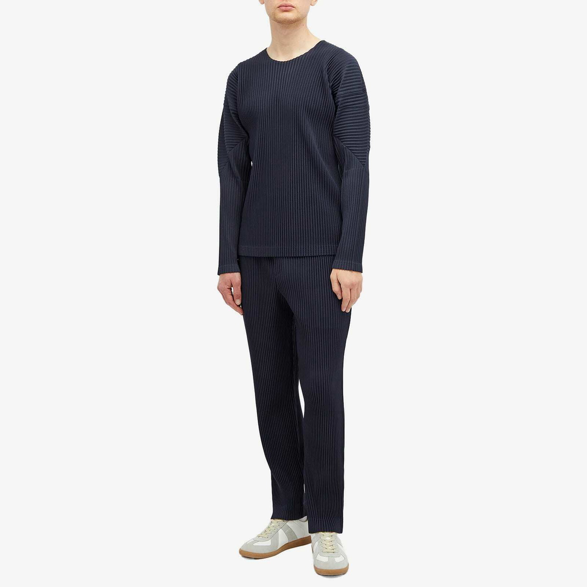 Homme Plissé Issey Miyake Men's Pleated Long Sleeve T-Shirt