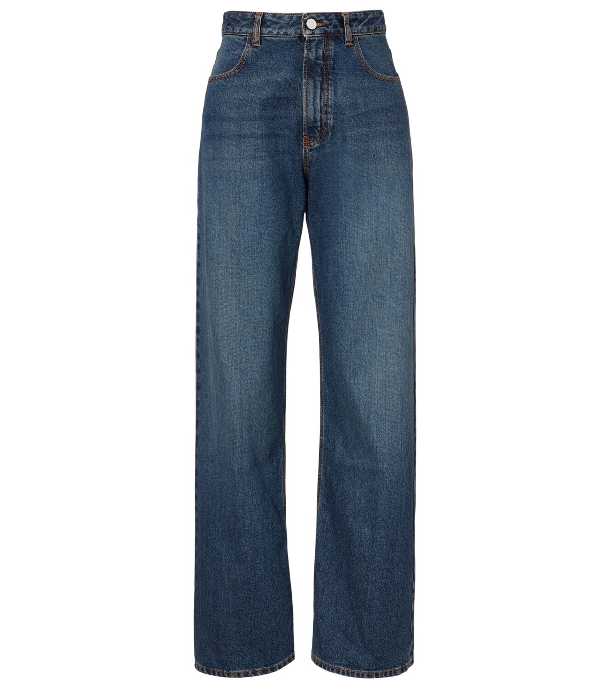 Alaïa Layered Straight-leg Jeans Blue Denim ALAÏA