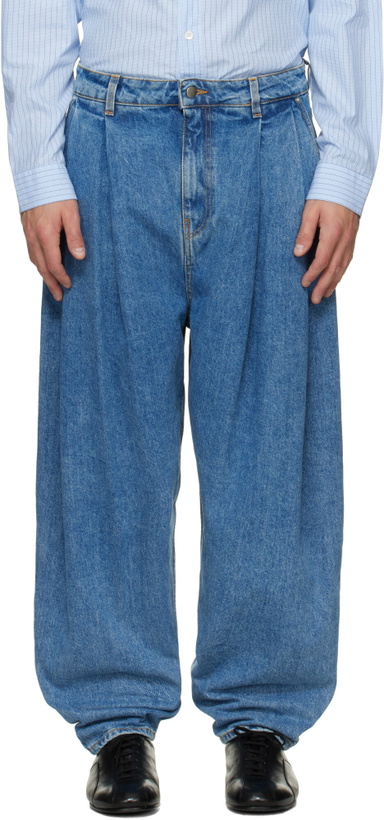 Photo: Hed Mayner Bue Pleated Jeans