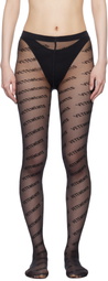 VETEMENTS Black Wolford Edition Logo Tights
