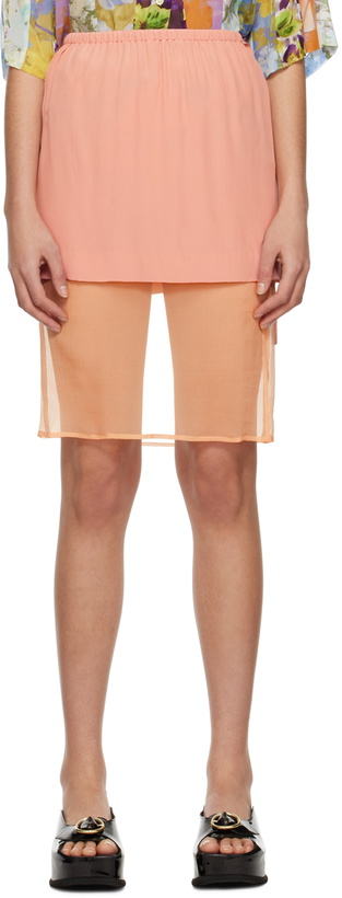 Photo: Dries Van Noten Pink & Orange Satra Miniskirt