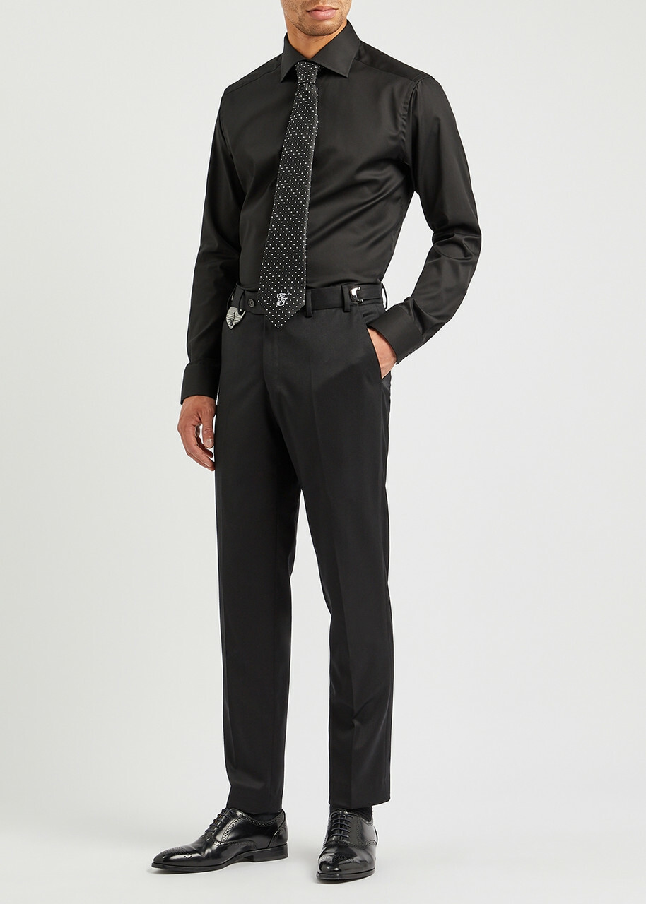 Eton Black Cotton-twill Shirt