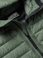 Stone Island - Logo-Appliquéd Quilted Cotton-Blend Shell Hooded Down Jacket - Green