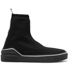 Givenchy - George V Logo-Jacquard Stretch-Knit High-Top Sneakers - Men - Black