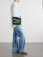 LOEWE - Paula's Ibiza Puzzle Edge Crocodile leather-trimmed raffia shoulder bag