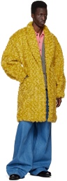Situationist Yellow Shawl Collar Coat