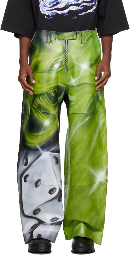 Photo: Gerrit Jacob SSENSE Exclusive Green Leather Pants