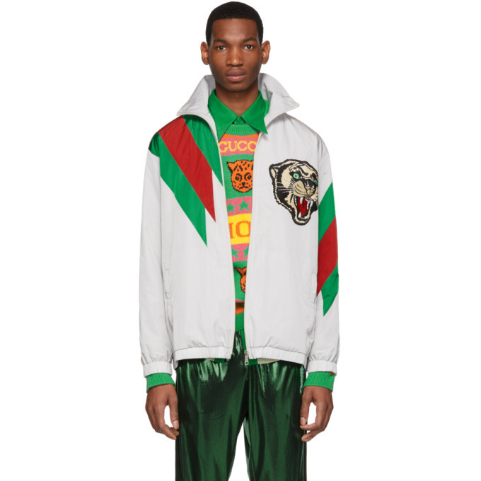 Photo: Gucci Grey Oversize Panther Jacket