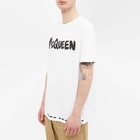 Alexander McQueen Men's Grafitti Logo T-Shirt in White/Mix