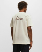 Norse Projects Johannes Organic Chain Stitch Logo T Shirt Beige - Mens - Shortsleeves