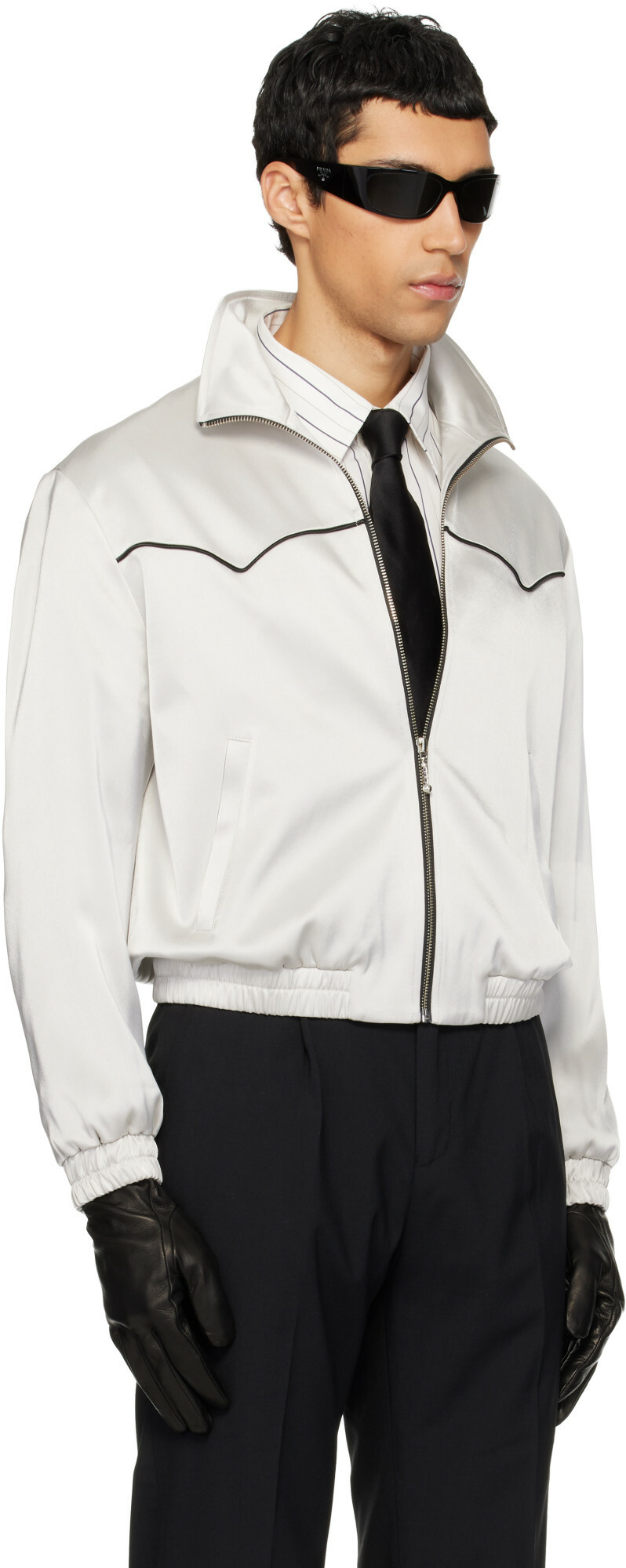Ernest W. Baker Gray Western Track Jacket