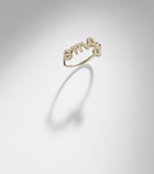 Sydney Evan Omg Script 14kt gold ring with diamonds