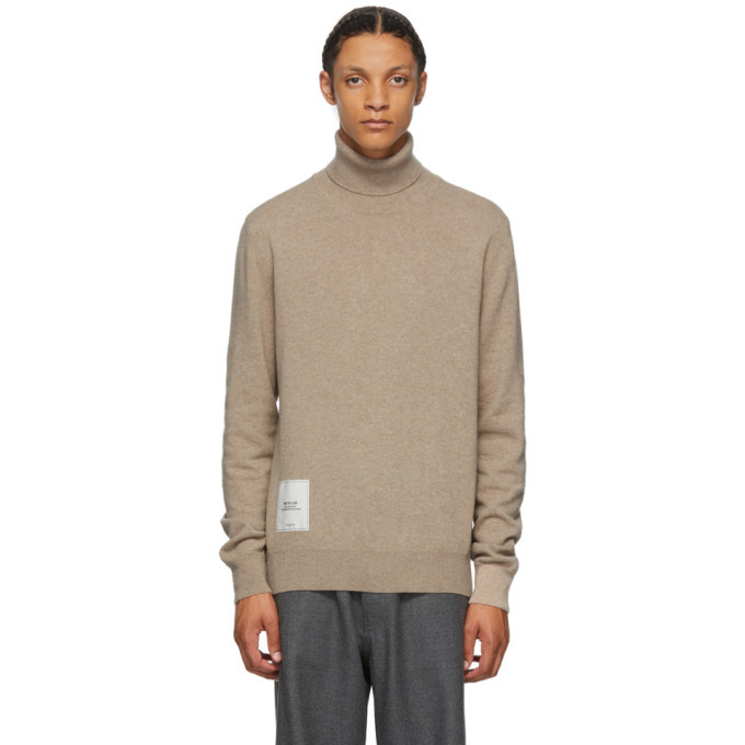 Photo: Maison Margiela Tan Recycled Cashmere Gauge 12 Turtleneck Sweater