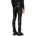 Balmain Black Vinyl Biker Trousers