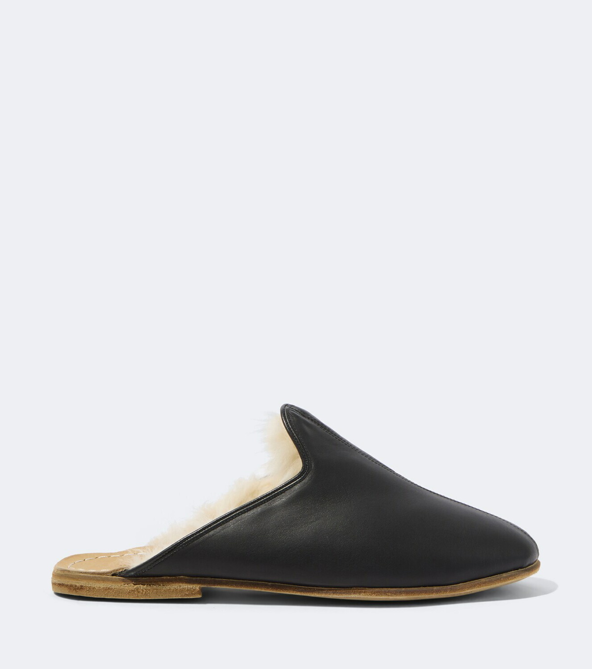 Sabah Shearling-lined leather mules
