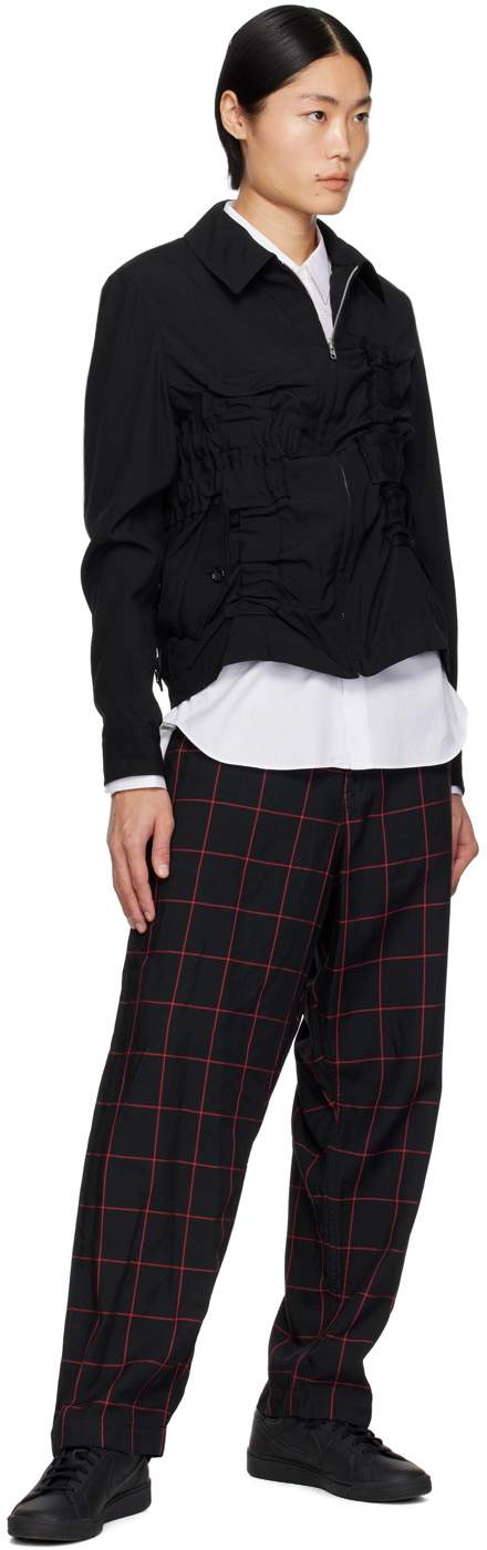 Black Comme des Garçons Black Ruched Jacket
