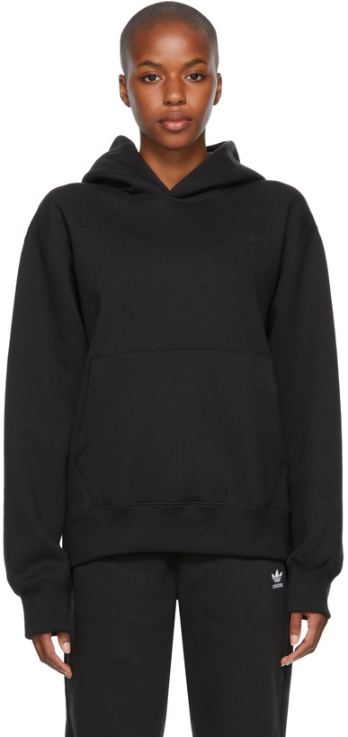 Photo: adidas Originals Black Adicolor Trefoil Hoodie