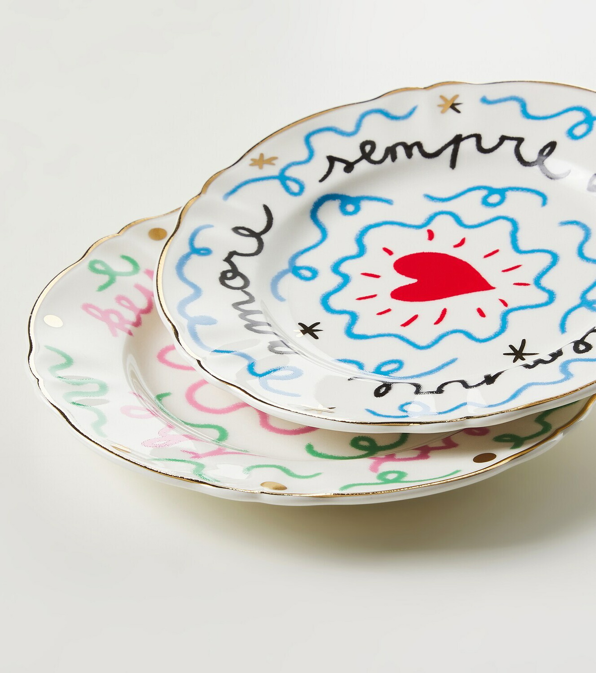 Bitossi Il Frutto della Passione set of 4 porcelain plates