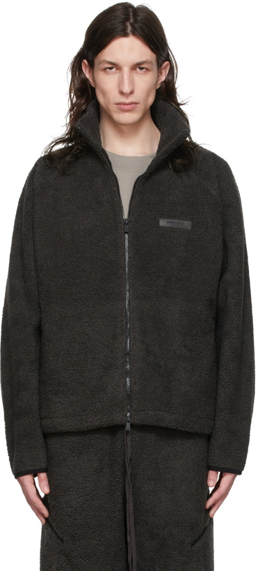 Photo: Fear of God ESSENTIALS Black Polyester Jacket