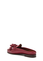 Hereu Borlada Tassled Leather Mule Loafers Red