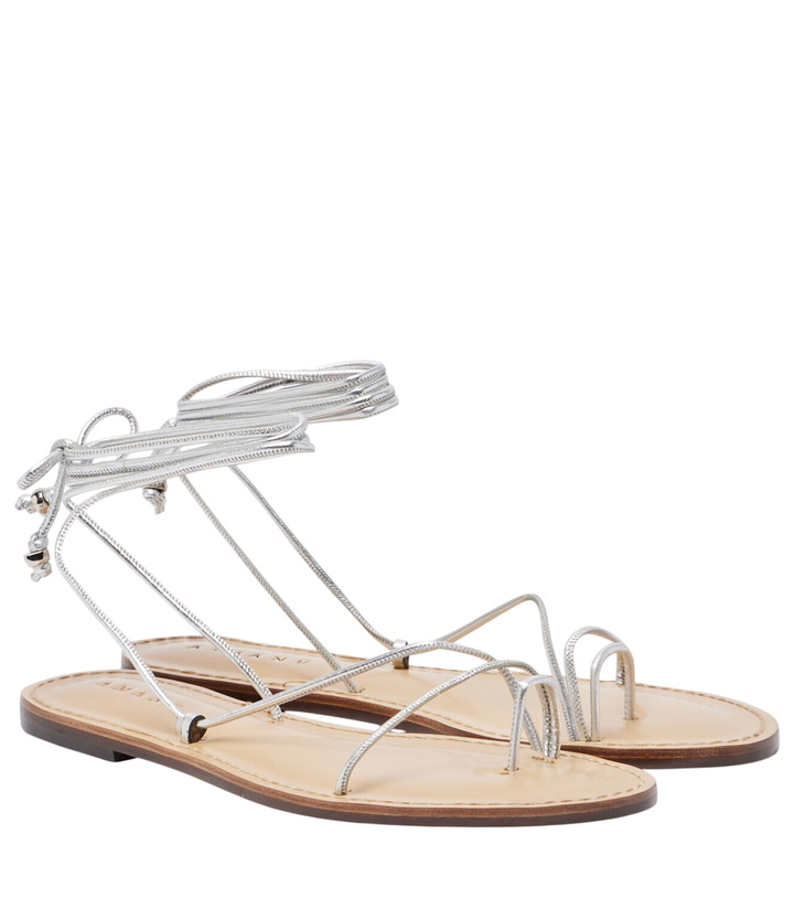 Photo: Amanu Karima metallic leather sandals