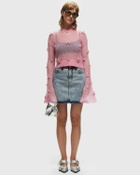 Rotate Birger Christensen Mini Patchwork Skirt Blue Skirts