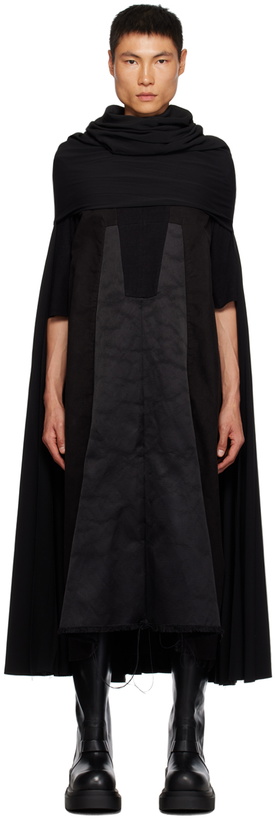 Photo: Rick Owens Black Cowl Neck Coat