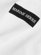 Marine Serre - Slim-Fit Ribbed Stretch-Cotton Tank Top - White
