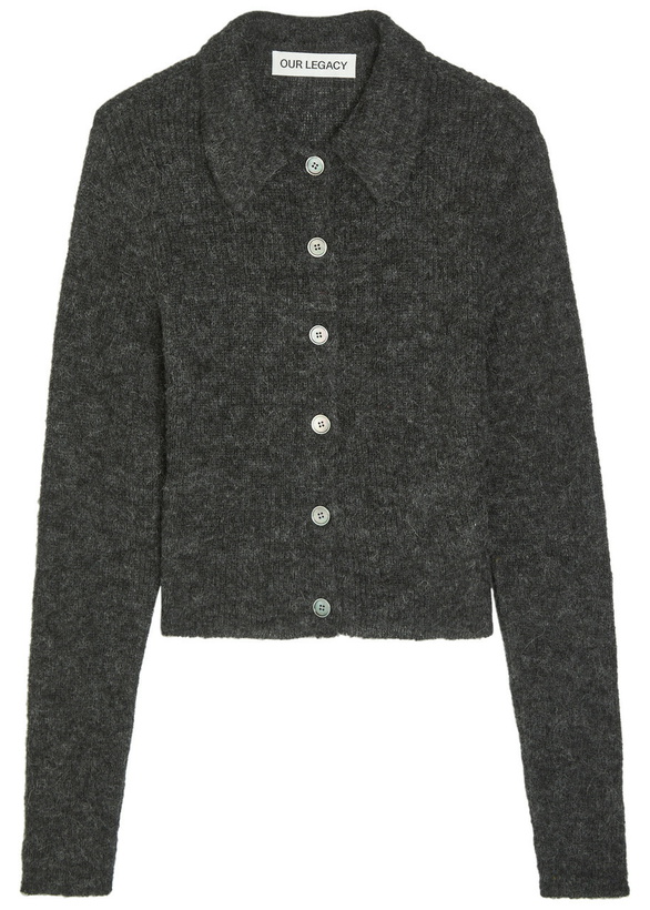 Photo: Our Legacy Mazzy Alpaca-blend Cardigan Dark Grey