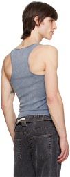 Y/Project Blue Invisible Strap Tank Top