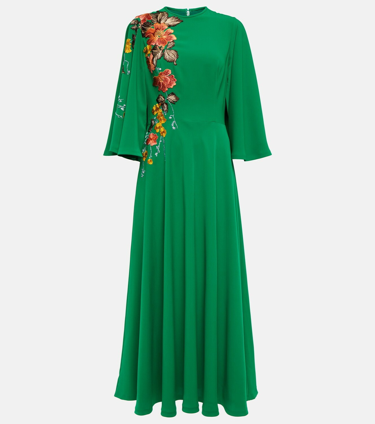 Costarellos Zinnia embroidered cape midi dress