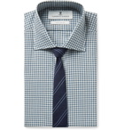 Turnbull & Asser - Slim-Fit Cutaway-Collar Gingham Cotton-Poplin Shirt - Blue