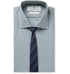 Turnbull & Asser - Slim-Fit Cutaway-Collar Gingham Cotton-Poplin Shirt - Blue