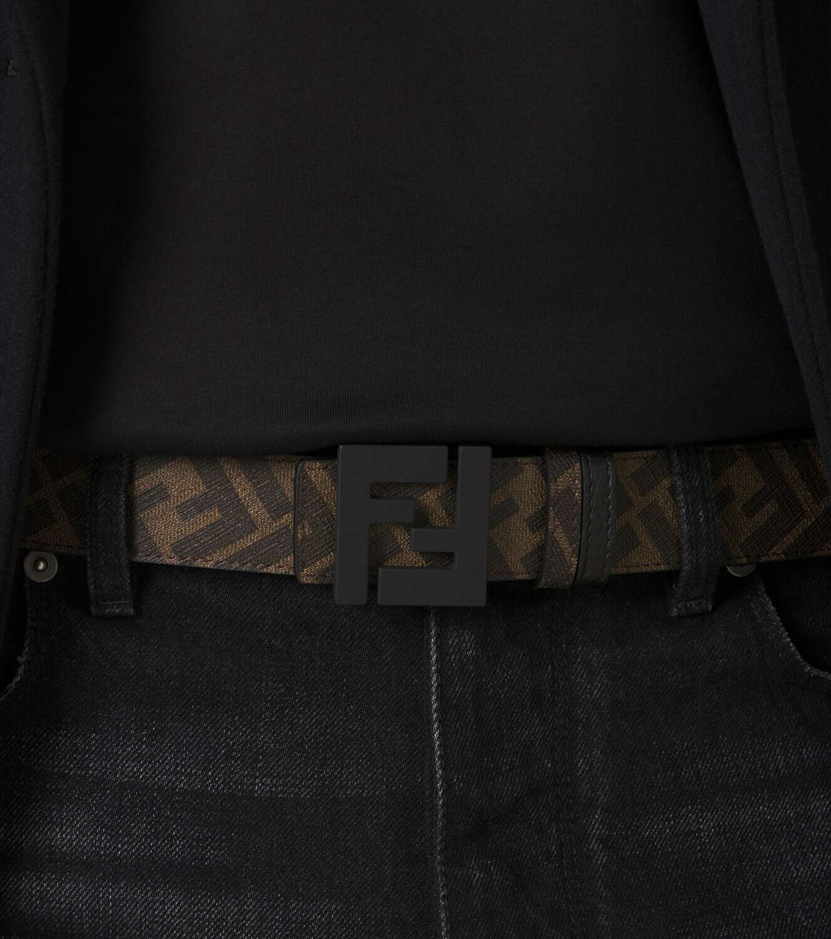 Fendi FF Zucca reversible leather belt